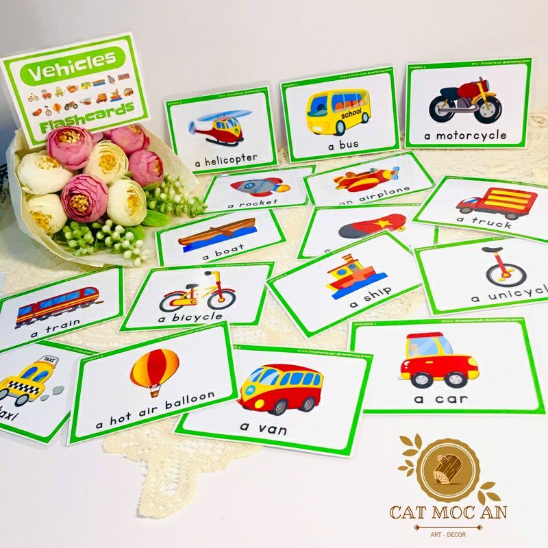 Thẻ Flashcard Tiếng Anh nhiều chủ đề cho bé
