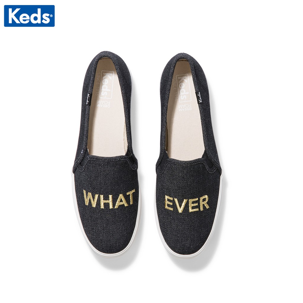 Giày Keds Nữ - Triple Decker Embroidery Black - KD060432