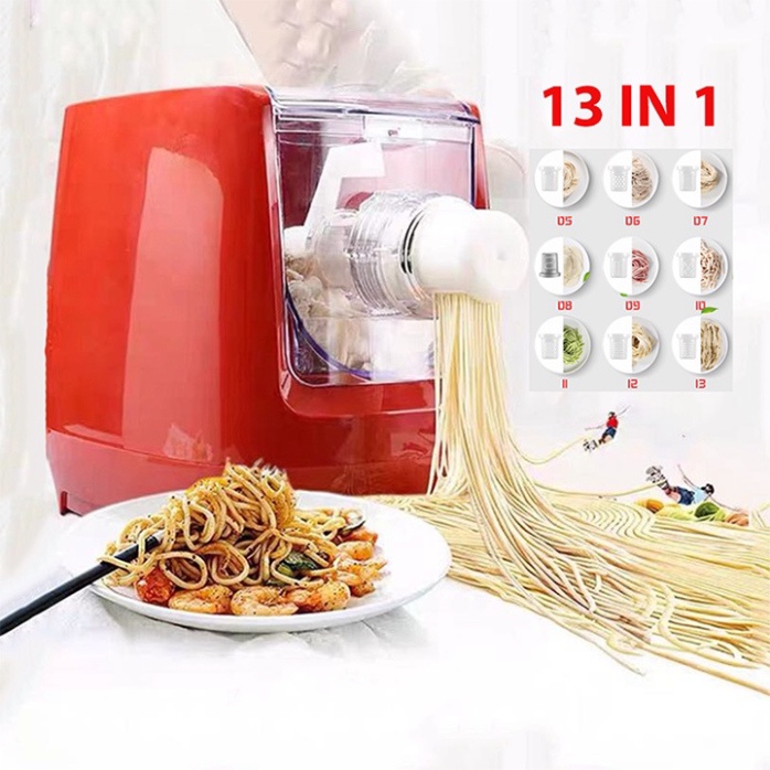 [ Full bộ phụ kiện 13 ĐẦU ]Máy Làm Mì Sợi, Mì Ống, Làm Bún Tươi Hoàn Toàn Tự Động