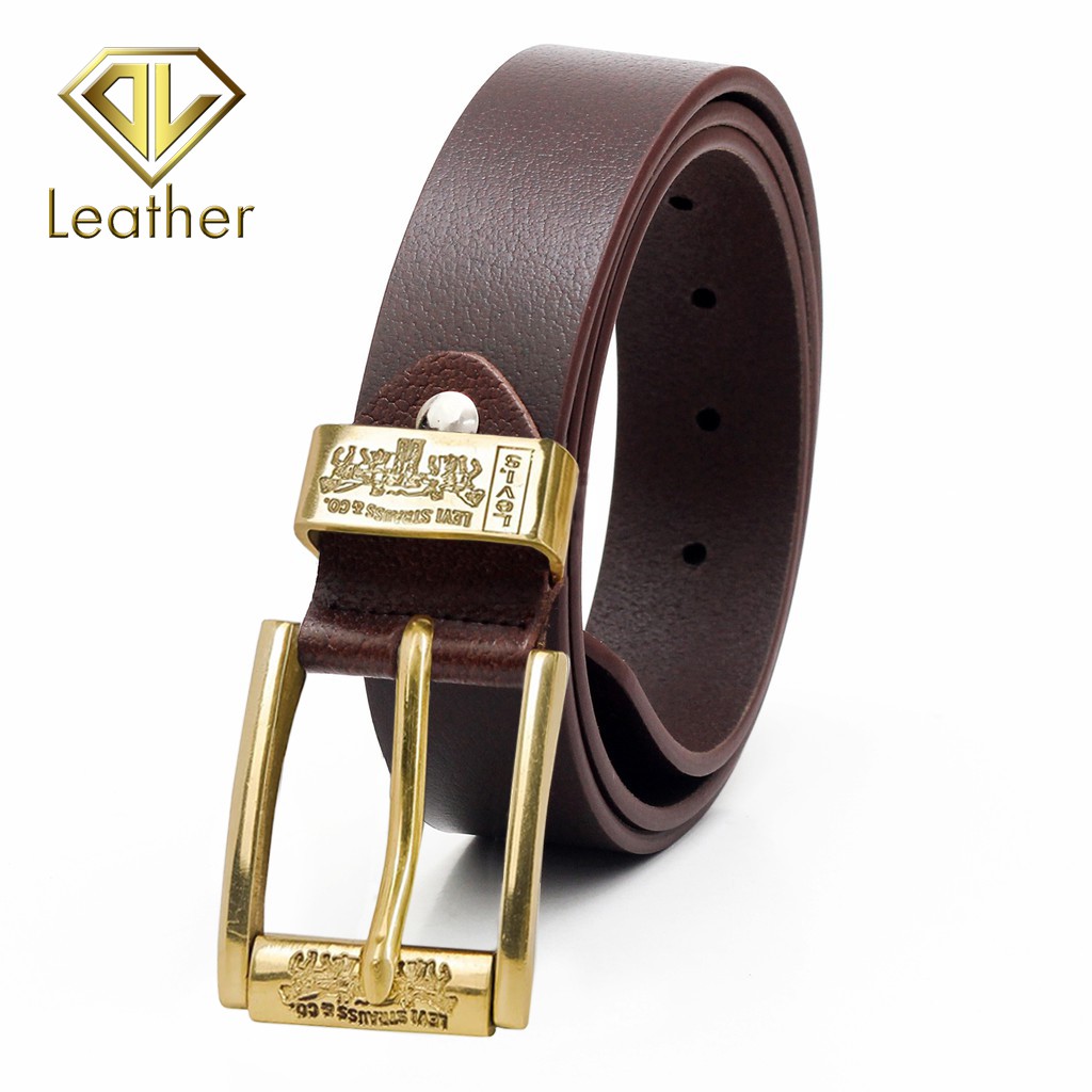 THẮT LƯNG NAM DA BÒ ĐẦU KHÓA ĐỒNG NGUYÊN KHỐI_DLTLLVNL01