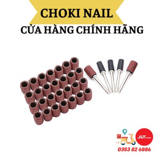 Đầu mài giấy, Sét 10-50C giấy nhám gắn đầu mài sần 100