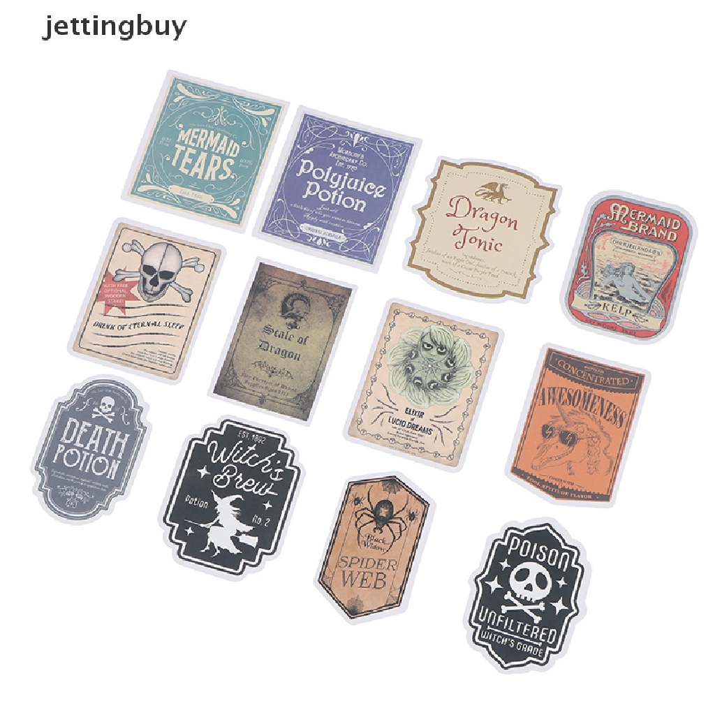 Set 50 miếng dán JETTING QDD hình hoạt hình trang trí vali/ đàn guitar/ laptop/ ván trượt