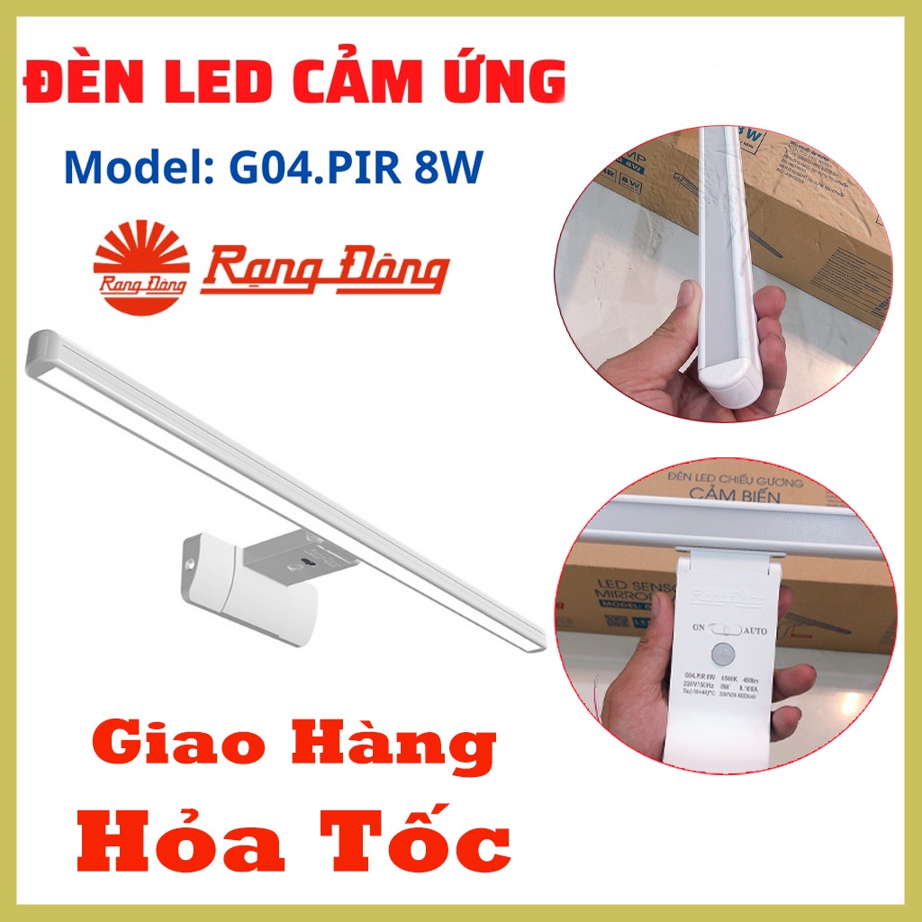 Đèn LED Chiếu Gương Cảm Biến RẠNG ĐÔNG - Bảo Hành Chính Hãng