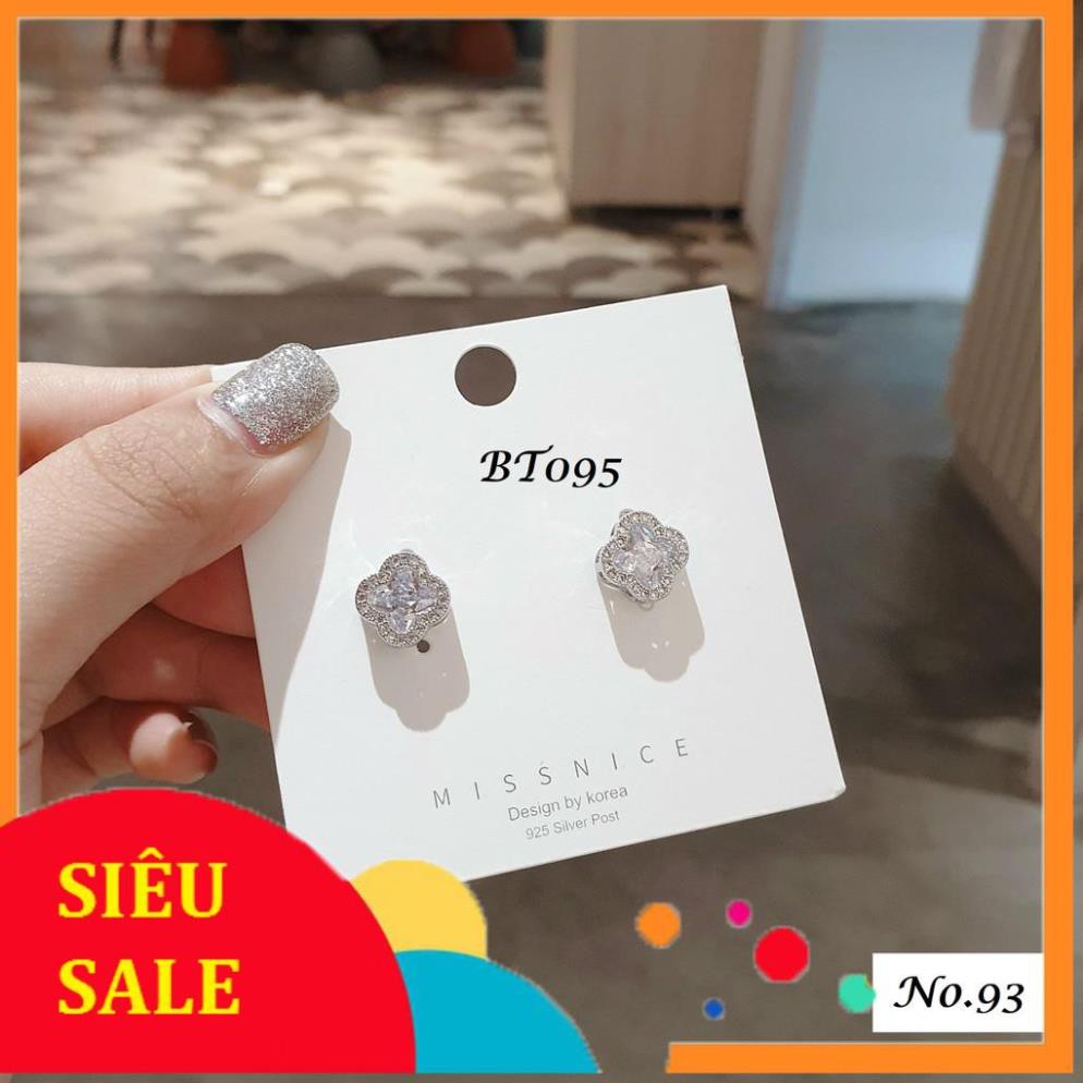 (NEW) NHIỀU MẪU BÔNG TAI NỤ BẠC ĐÁ PHỤ KIỆN TRANG SỨC CAO CẤP NO.93 HOA TAI XINH XẮN KHUYÊN TAI HT016 JEWELLRY