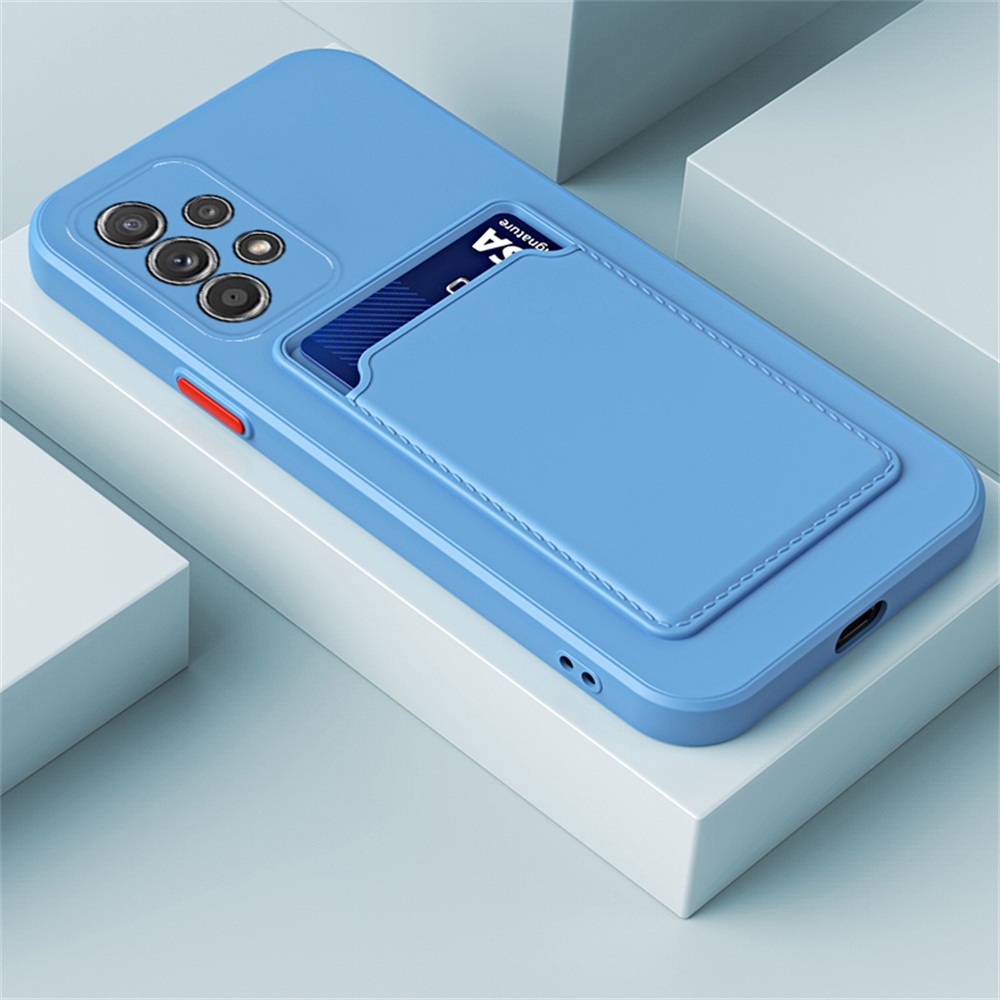 Soft Card Slot Case For Samsung Galaxy A22s A52 A52s A72 5G TPU Cover For A 22s 52 52s 72 4G 5G Bumper Phone Case