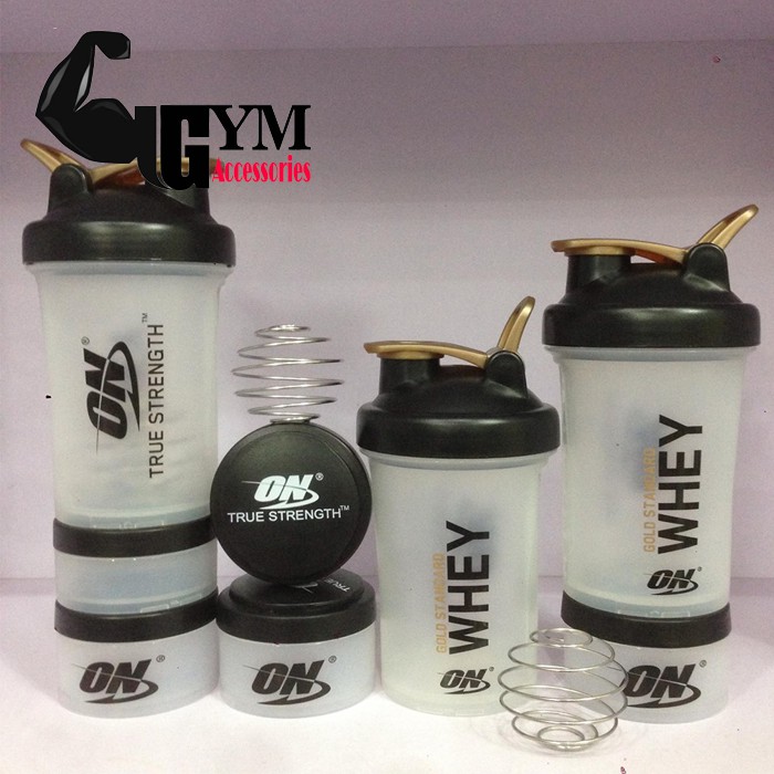 Bình lắc bình nước Shake bottle ON Gold Standard chính hãng 3 ngăn tiện dụng