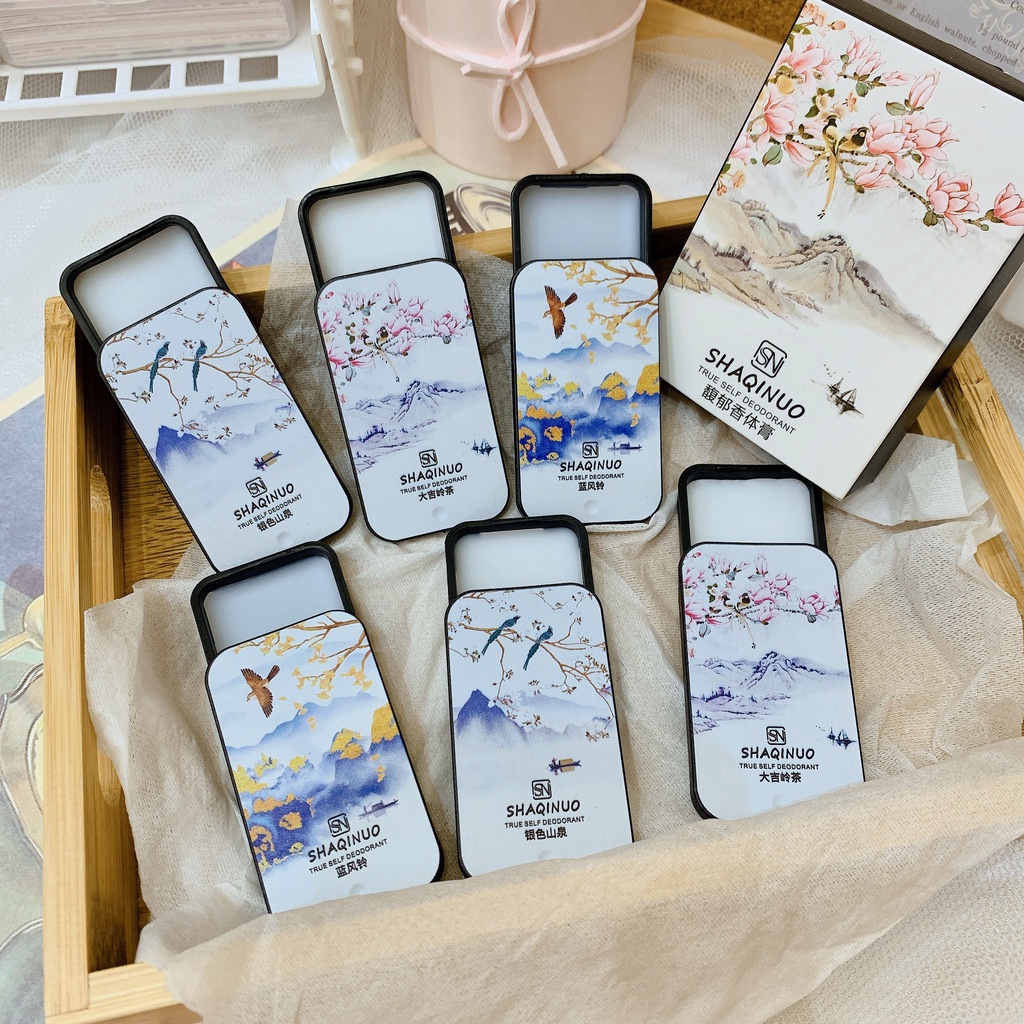 Nước hoa khô, nước hoa khô mini dạng sáp dạng sáp chính hãng Shaqinuo 3 mùi hương dành cho nam và nữ
