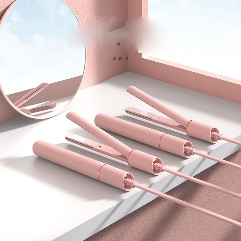 [Hàng mới về] Máy ép duỗi tóc, uốn tóc USB mini di động làm nóng nhanh chống bỏng dùng ở nhà/ ký túc xá/ du lịch 20.2cm【Utah054】