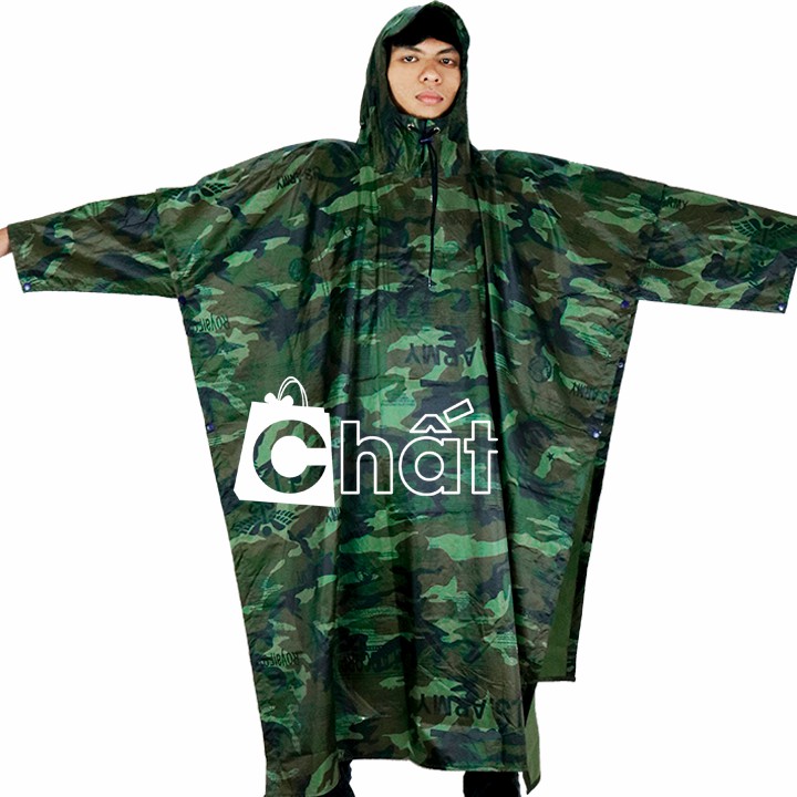 Áo Mưa Cánh Dơi Vải Dù Lính Cao Cấp (Sản phẩm có kèm túi đựng áo mưa)