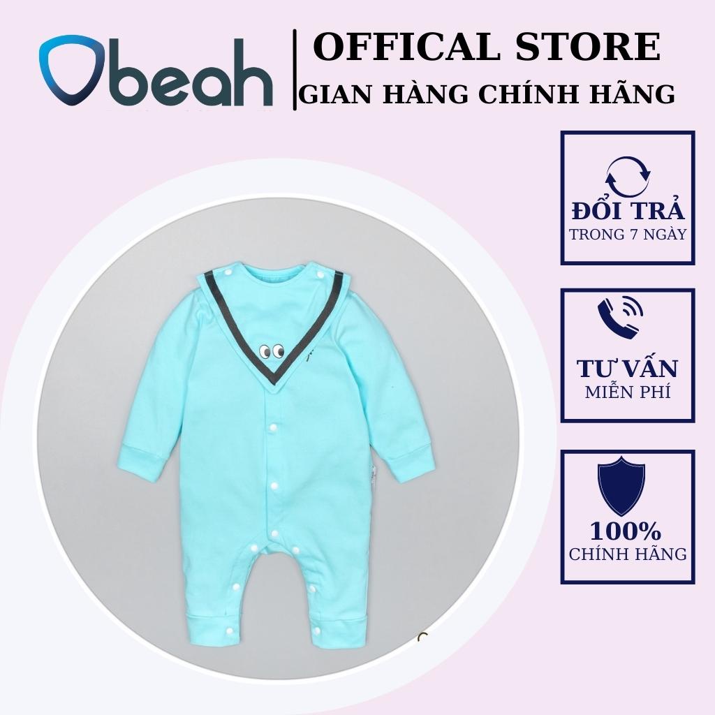 Body bé trai, bộ quần áo thu đông kèm yếm chất liệu cotton 4 chiều cho bé yêu từ 0- 24 tháng tuổi Obeah