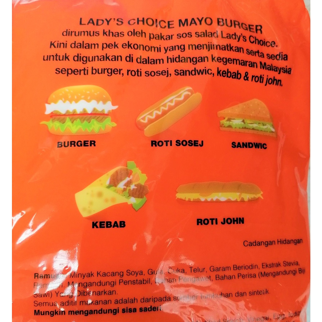 [TÚI 3 Kg] XỐT MAYONNAISE [Thailand] LADY'S CHOICE Mayo Burger (halal)