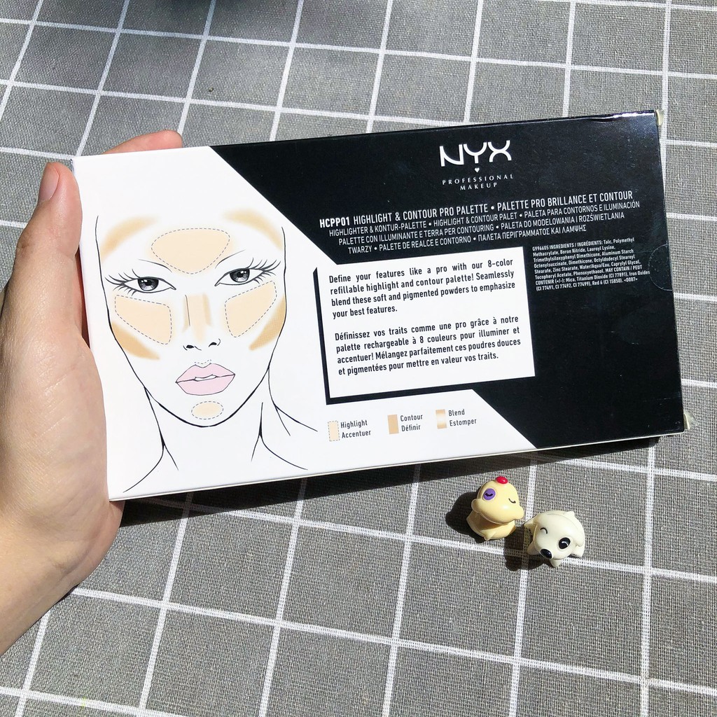 Tạo khối phấn NYX Professional Makeup Highlight &amp; Contour Pro Palette trang điểm chuyên nghiệp - chumia