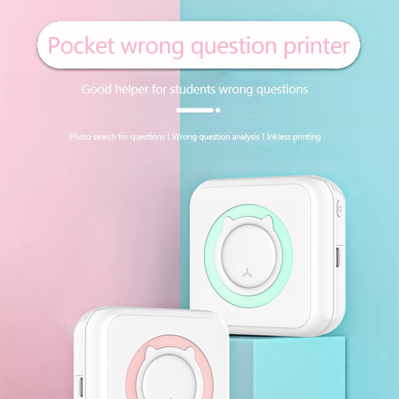 1 Bộ Máy In Di Động Không Dây Bluetooth Mini Bỏ Túi