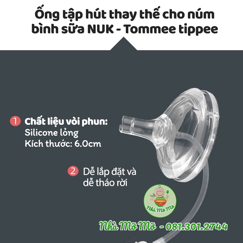 Ống Tập Hút Bình Sữa Nuk Nature Sence và tommee tippee cho bé tập hút nước hút sữa - Nhà Mỡ