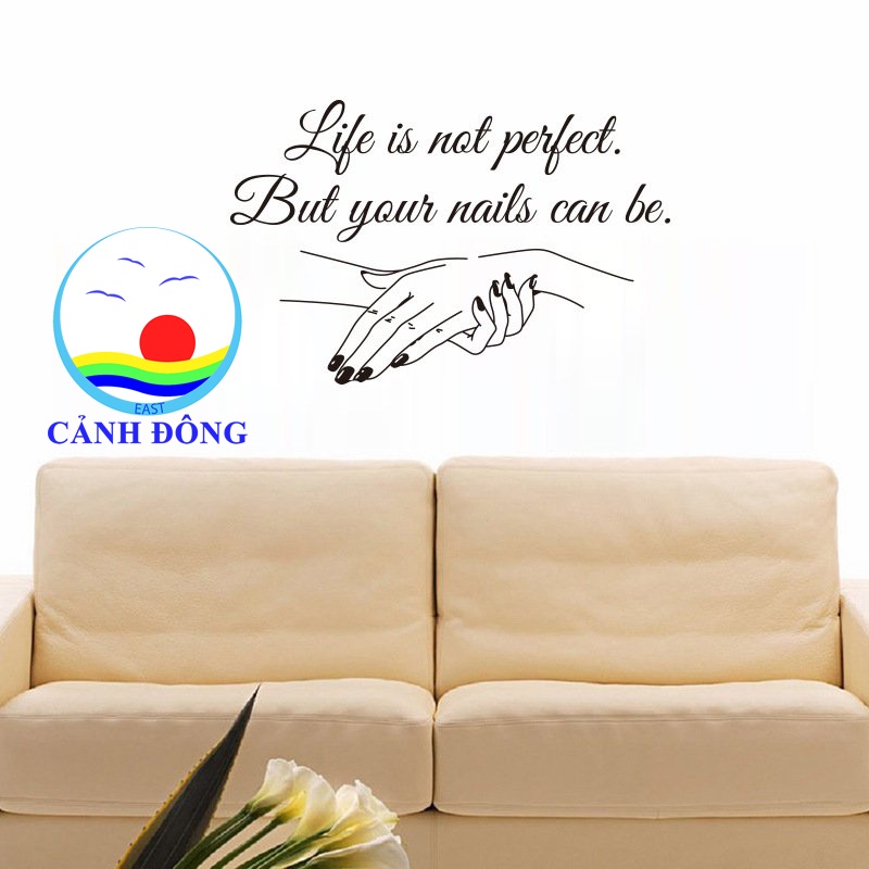 Decal dán tường trang trí salon nail spa beauty chữ ý nghĩa