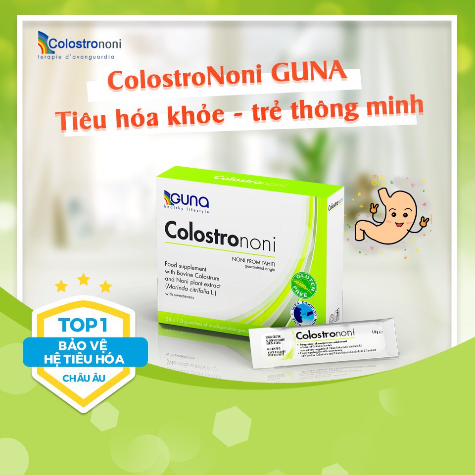 Colostrononi - Sữa non tăng đề kháng, hỗ trợ tiêu hóa (Hộp 24 gói * 1,8g)