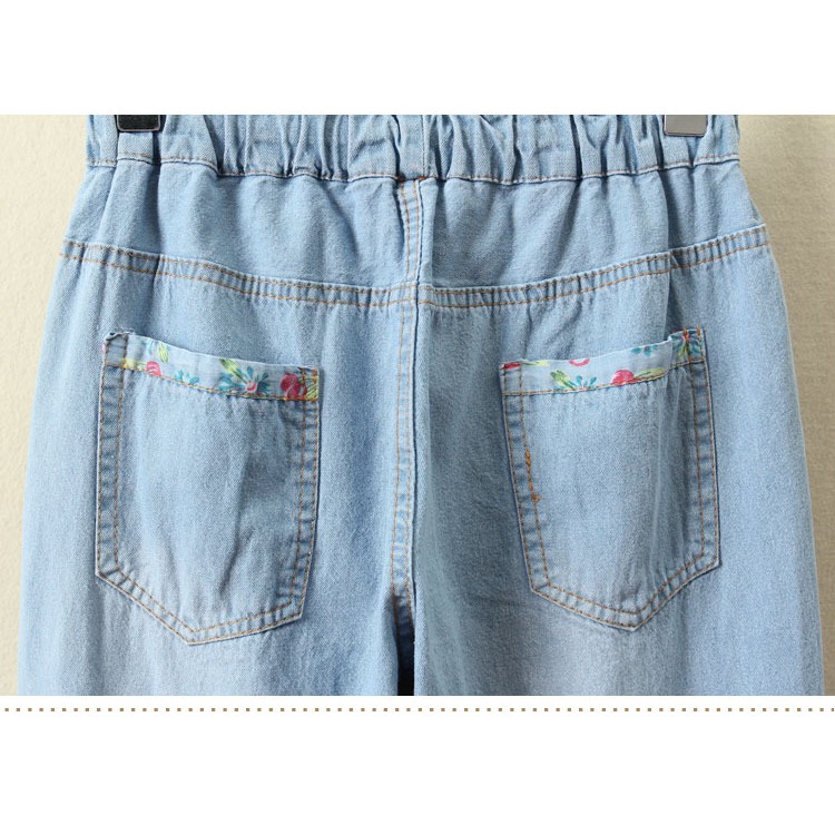 Quần baggy jean nữ đẹp Phong cách Nhật