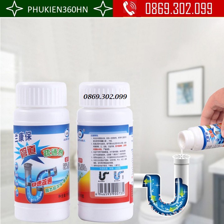 Bột Thông Ống Nước Siêu Mạnh Đa Năng LKB 110ML