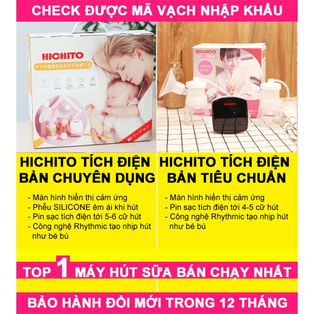 CÓ PIN SẠC  Máy Hút Sữa HICHITO Nhật Bản Chính Hãng