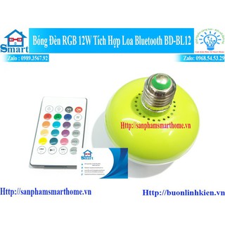 Bóng đèn rgb 12w tích hợp loa bluetooth bd-bl12
