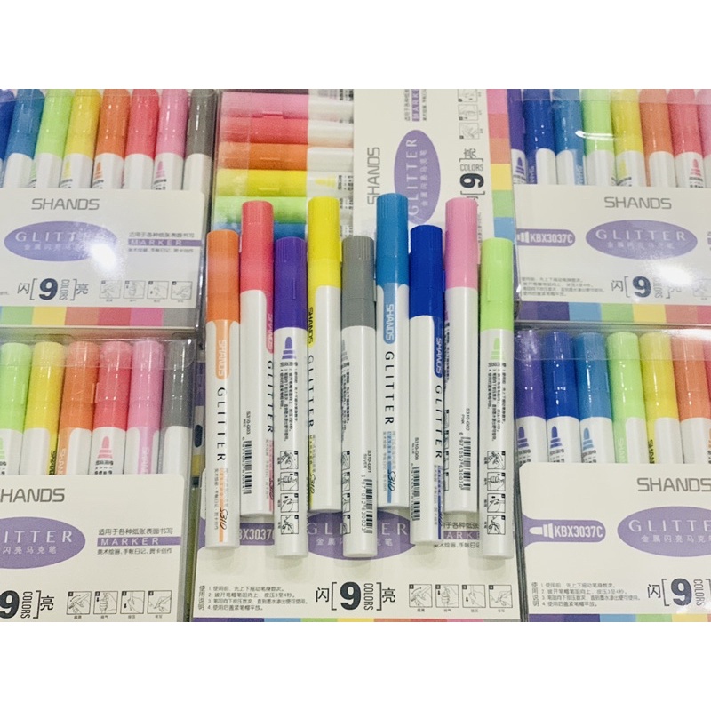 Combo 3-9 cây - Bút Maker kim tuyến gốc dầu - Dễ dàng lau chùi - Viết trên nhiều bề mặt