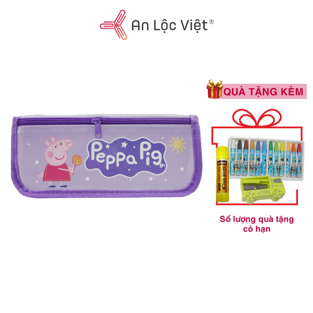 Bóp ví Peppa Pig 2 ngăn, chất liệu vải 5236 dùng cho học sinh