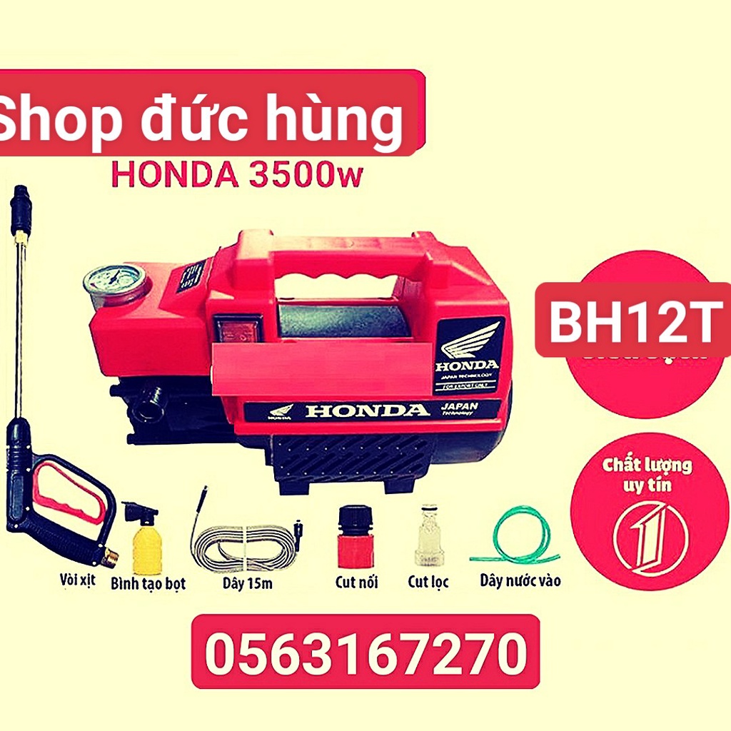 Máy rửa xe Honda - Máy rửa xe gia đình cao cấp - Công suất 3500W