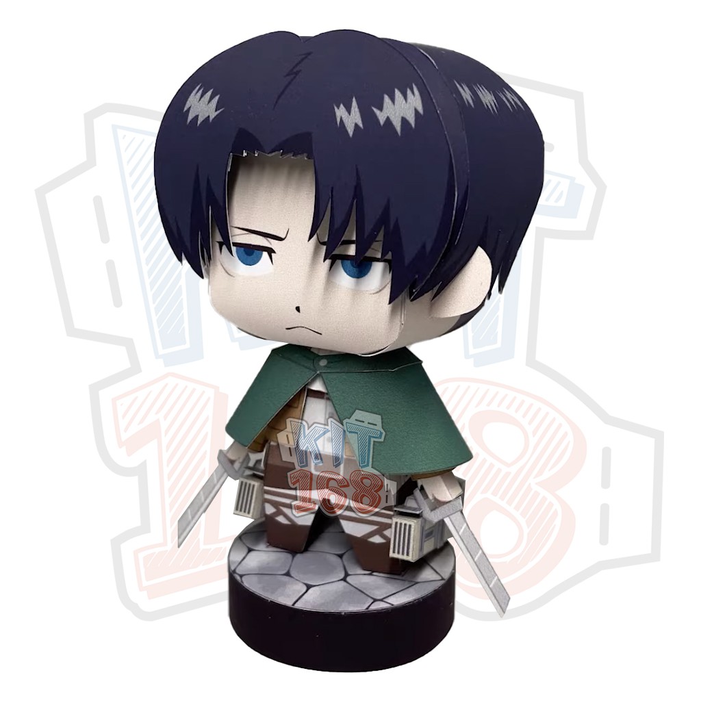 Mô hình giấy Anime Chibi Levi Ackerman ver 2 - Attack on Titan