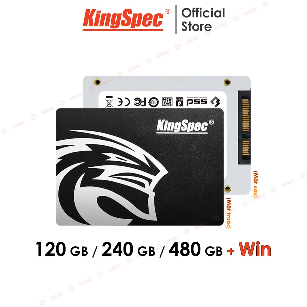 Ổ cứng SSD KingSpec 2.5 SATA cài sẵn Win 10 , 120GB / 240GB / 480GB | P4 - Hàng Chính Hãng