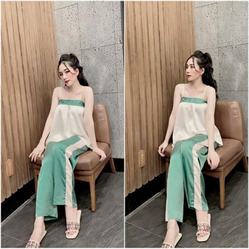 SET BỘ MẶC NHÀ 2 DÂY SATIN LỤA CAO CẤP