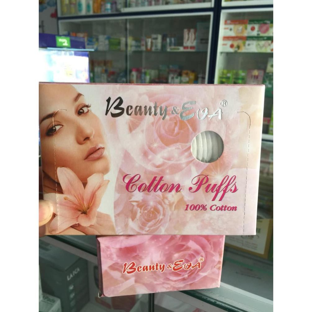 bông tẩy trang beauty eva cotton puffs hộp 100 miếng