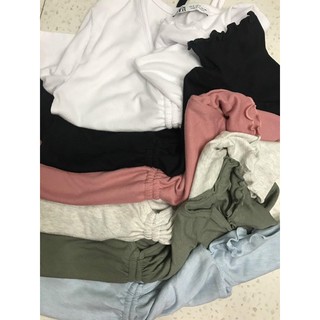 Áo thun croptop dây rút