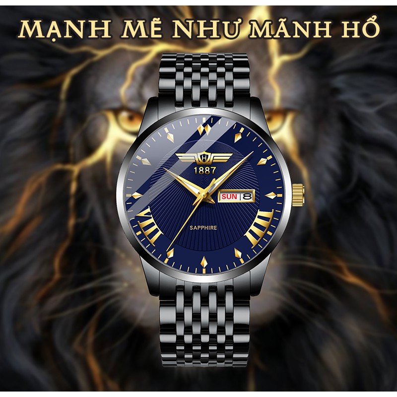 Đồng hồ Nam HARLEY BUVATI 8830 SAPPHIRE - Thiết Kế Đậm Chất USA - Dây Thép Đúc Đặc Cao Cấp | BigBuy360 - bigbuy360.vn