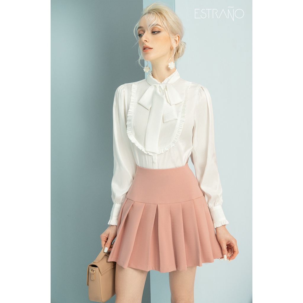 Áo sơ mi cổ nơ, chân váy xòe trẻ trung, thanh lịch : Fiona Blouse và Emma skirt by Estrano