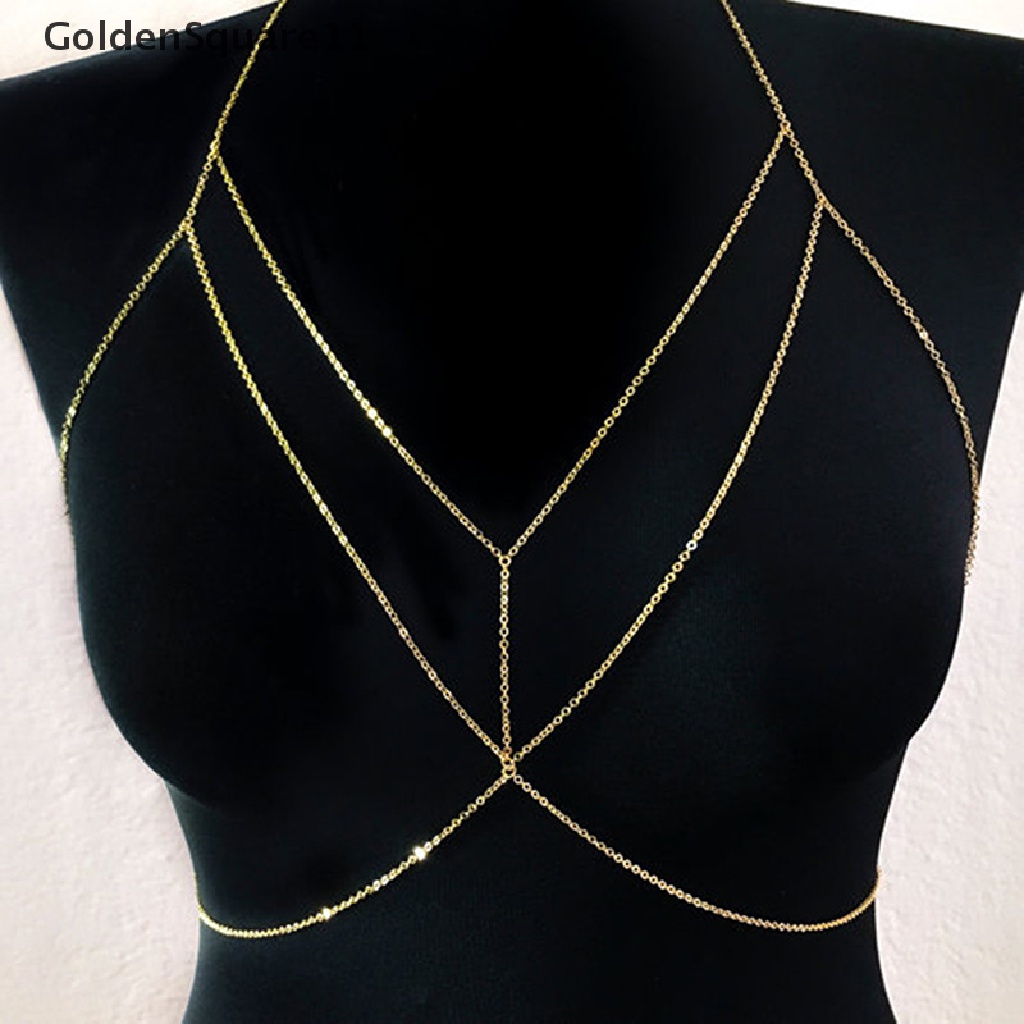 [Goldsquare11] Dây Đeo Bikini Nhiều Lớp Phối Dây Xích Quyến Rũ Cho Nữ