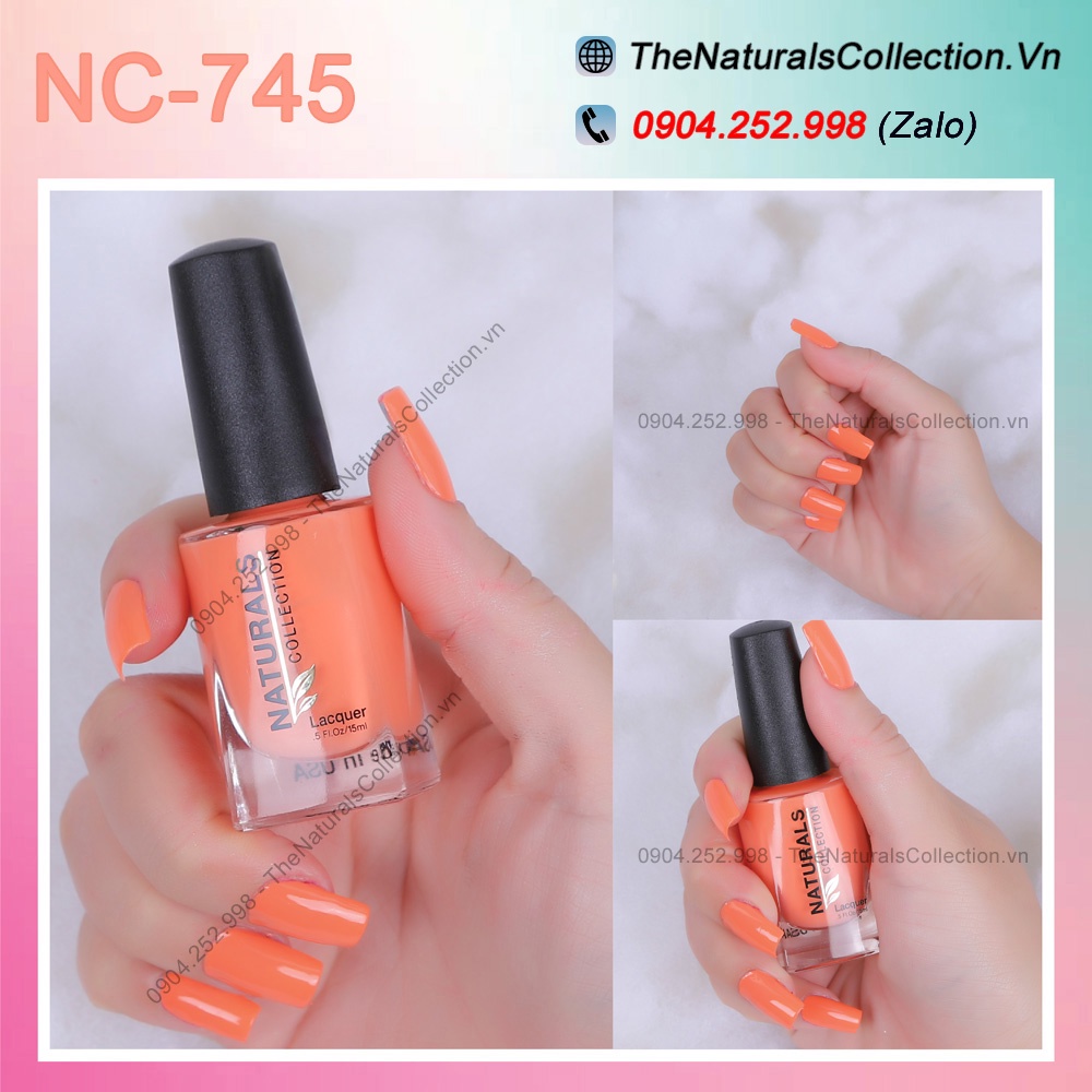 Sơn Móng Tay Hữu Cơ Màu Cam Đào 745 - Hàng Mỹ Chính Hãng - The Naturals Collection