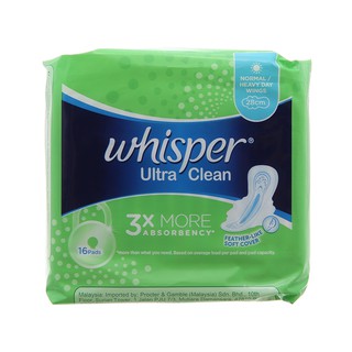 Băng vệ sinh Whisper Ultra Clean siêu thấm có cánh