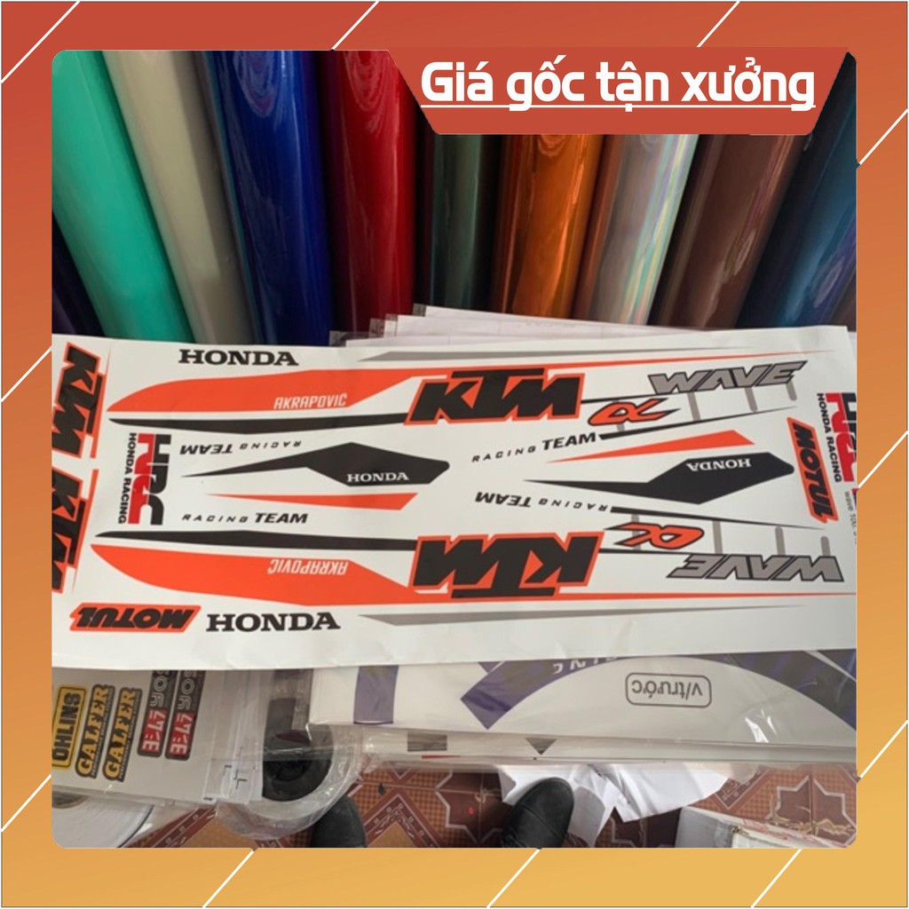 Siêu Rẻ Tem Chế Wave Alpha KTM ( Màu Cam )