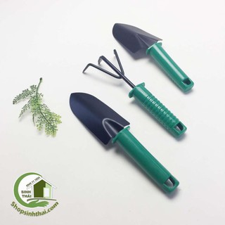Bộ dụng cụ làm vườn 3 món xẻng, cào mini