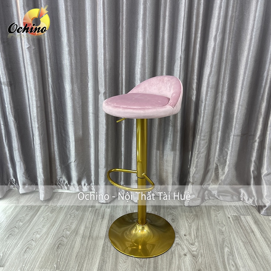 Ghế Chụp Hình, Ghế Makeup Chân Vàng K1 Sơn Tĩnh Điện Nhập Khẩu Mẫu TỰA THẤP ( Ảnh Thật Shop Chụp)