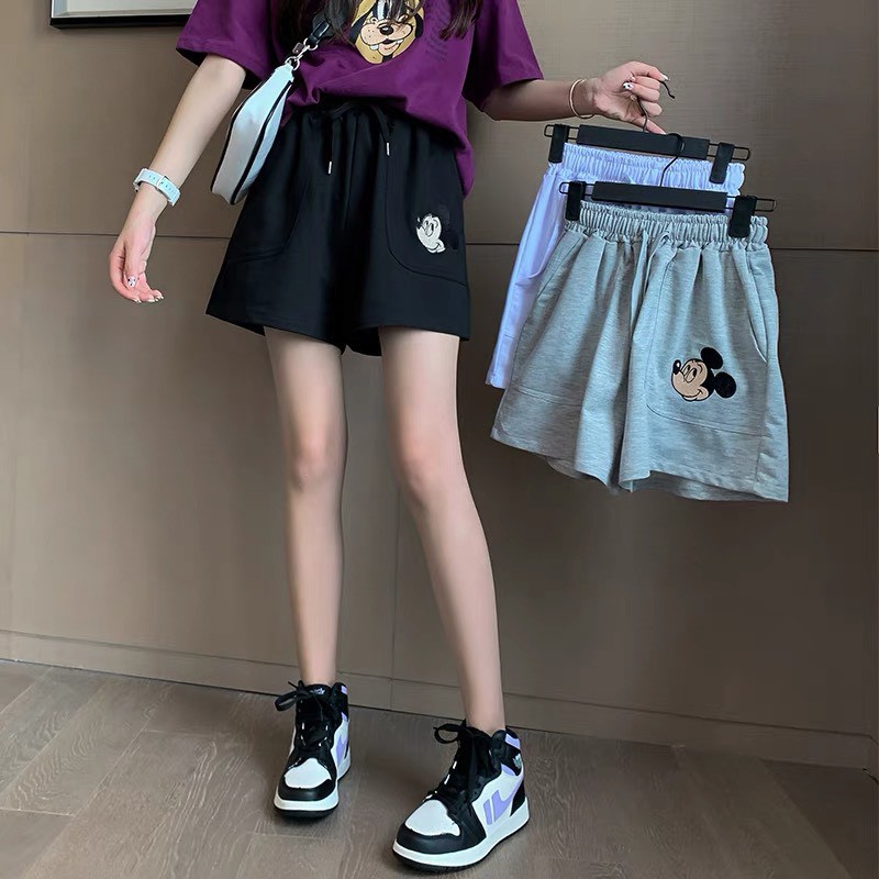 [Mã FAMAYWA giảm 10K đơn 50K] Quần đùi unisex ⚡️ FREE SHIP ⚡️ Quần short cotton nam nữ ống rộng màu đen trắng xám | BigBuy360 - bigbuy360.vn