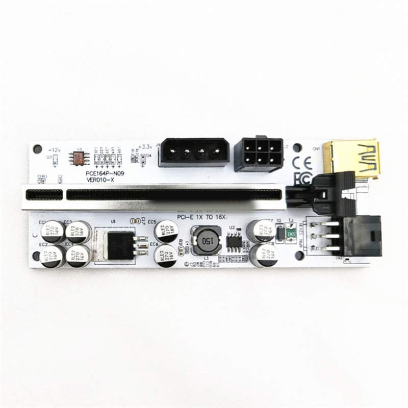 Set 5 thẻ mở rộng cho Bitcoin ETH Mining Ver010 -X GPU 16X sang 1X 6PIN 60cm USB3.0 | BigBuy360 - bigbuy360.vn