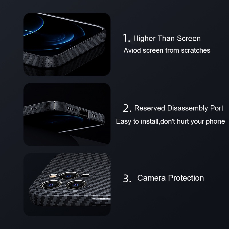 Ốp Điện Thoại Sợi carbon Siêu Mỏng Màu Đen Nhám Cho iphone 13 pro 12 pro max 0.3mm 11 xs max xr x/xs 7 8 plus