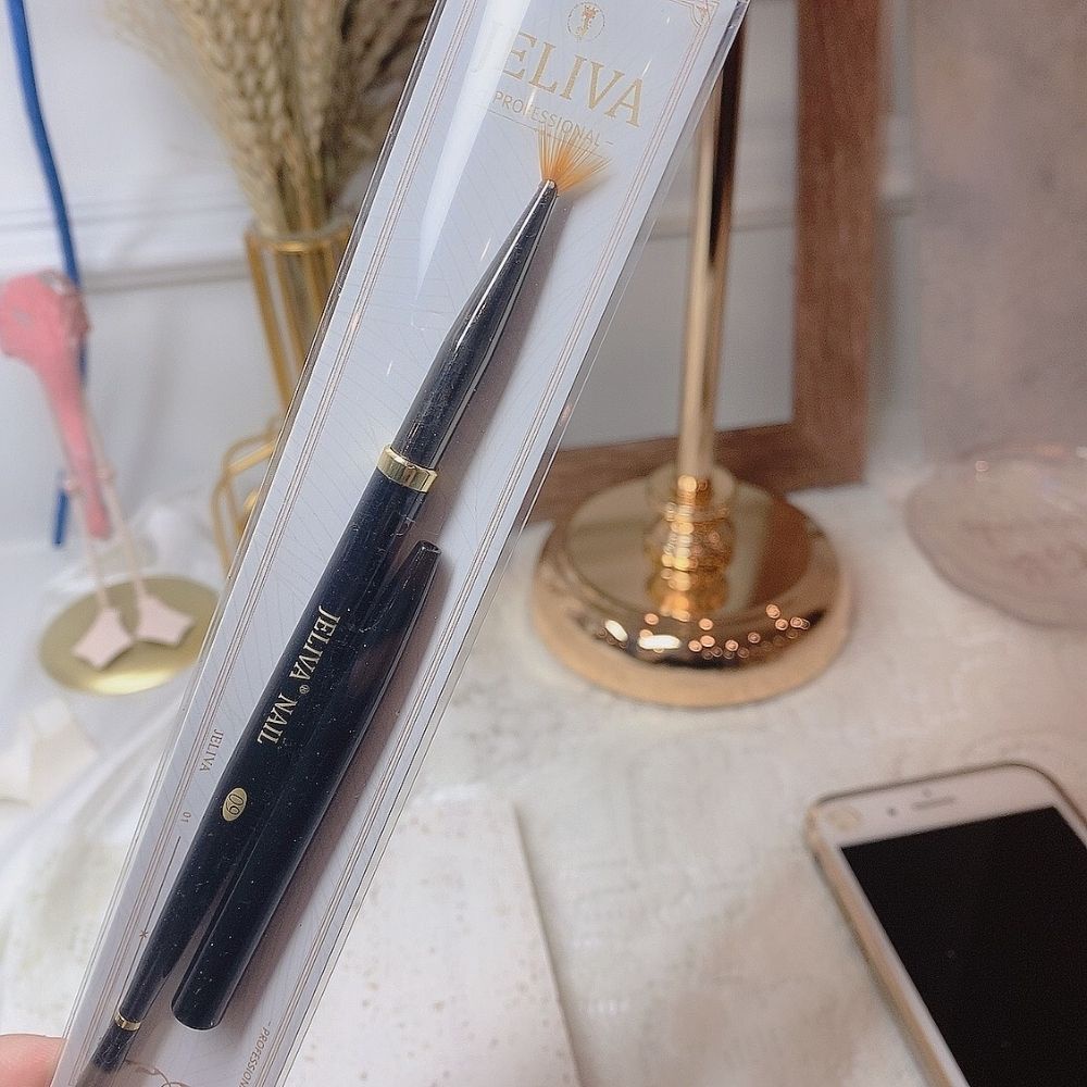 Cọ quạt vẽ móng rắc nhũ Jeliva NGHI THẢO 09