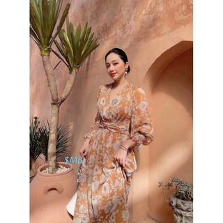 ĐẦM MAXI HOA XOẮN EO