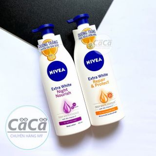 [Chính hãng] Sữa Dưỡng Thể Trắng Da Nivea - Extra White Night Nourish 400ml | Repair Protect 350ml
