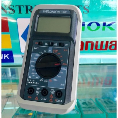 Wellink HL-1220 đồng hồ vạn năng số HL1220 đo điện áp AC/DCV, dòng điện AC/DCA, điện trở, tần số, diot, thông mạch, hFE