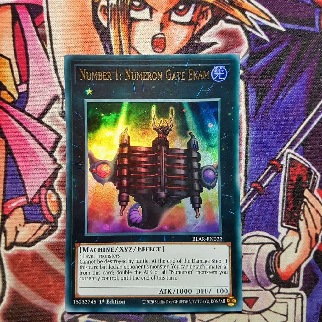 Thẻ bài Yugioh chính hãng | Number 1: Numeron Gate Ekam |  BLAR Ultra rare.