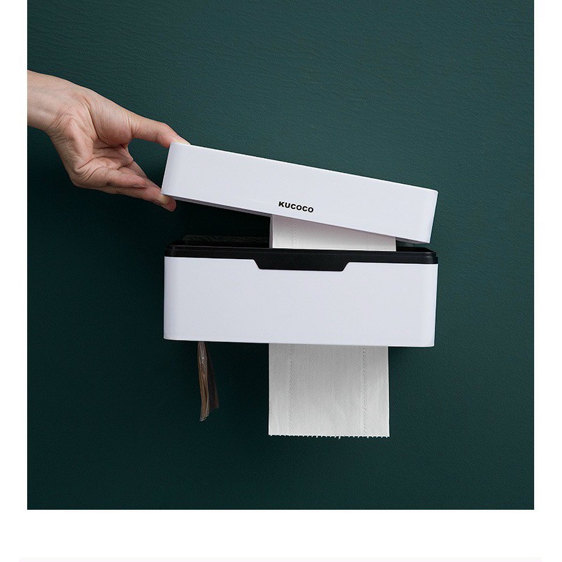 [GIÁ SỈ] Hộp đựng giấy vệ sinh Cao cấp, có thanh giữ xoay lõi giấy, chống nước