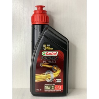 Nhớt Máy XE TAY GA Castrol Power 1 Scooter Ultimate, 800ml, SAE 10W30, JASO MB, Tổng Hợp Toàn Phần